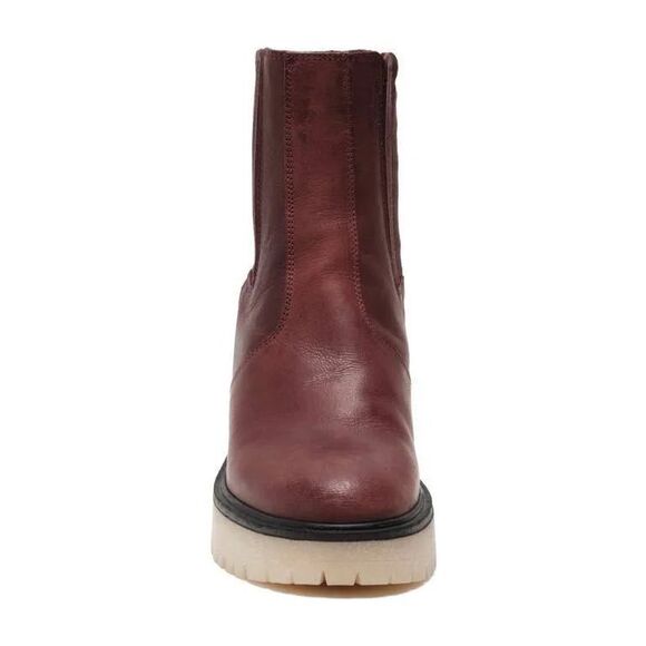 Free People $188 James Chelsea Boots Leather Cherry Chocolate sz 40 US 9 - Picture 5 of 14